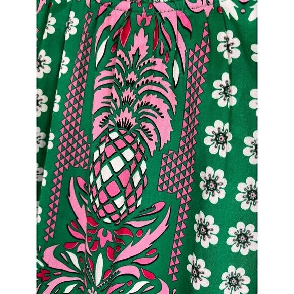 Charter Club Dress XL Green Midi Floral Boho Western Feminine Retro preppy girly - Picture 4 of 12